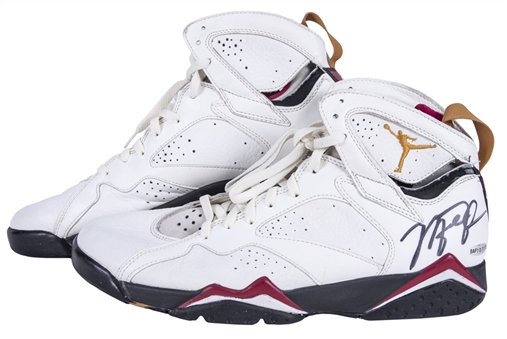 1993 Michael Jordan Game Used & Signed Air Jordan VII Sneakers (UDA)